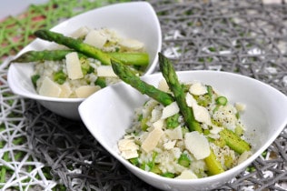 Leckeres cremiges Spargelrisotto