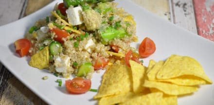 Spargel Quinoa Salat mit Nachos - quinoa salat spargel nachos - 2
