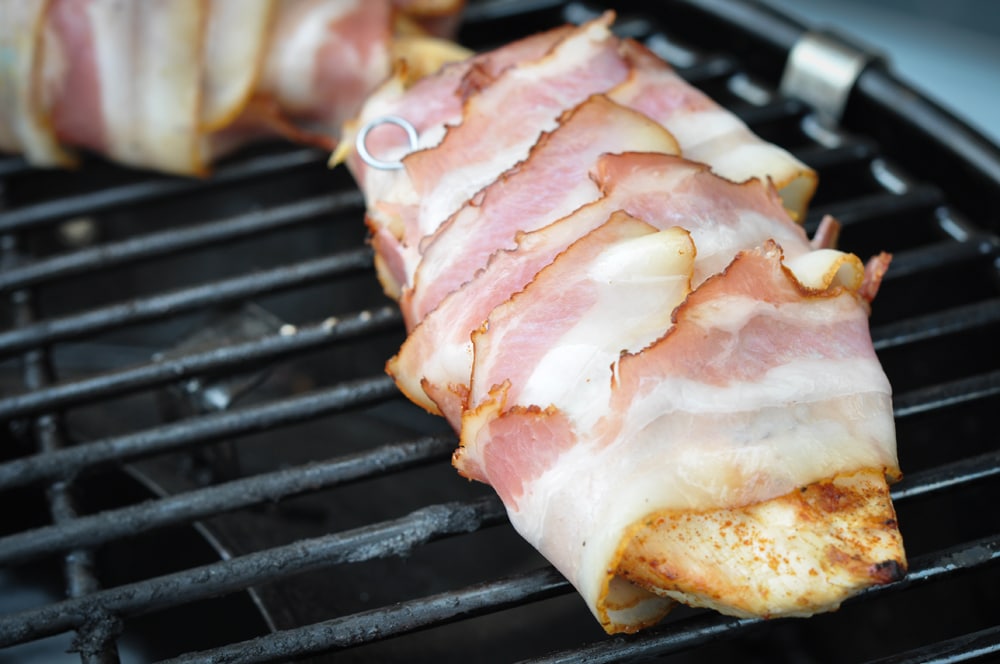 gegrillte Hühnerbrust mit Bananen-Mango Fülle - aufgetischt.net