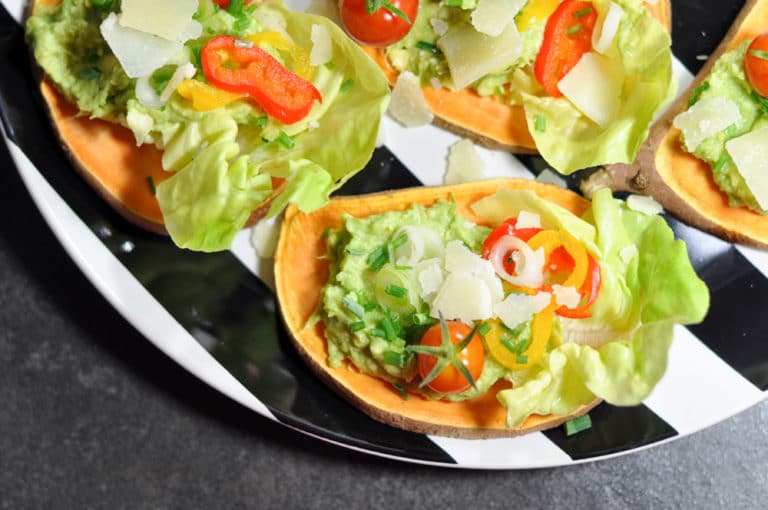 Süßkartoffeltoast mit cremiger Guacamole - süßkartoffel toast 4 - 8