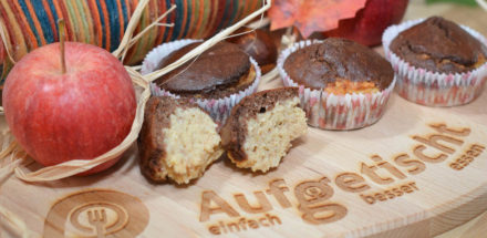 Herbstmuffins Apfel Nuss Schokolade