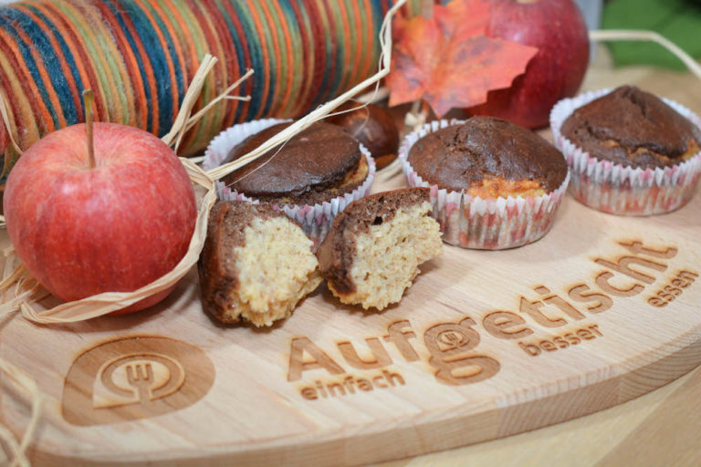 Herbstmuffins Apfel Nuss Schokolade