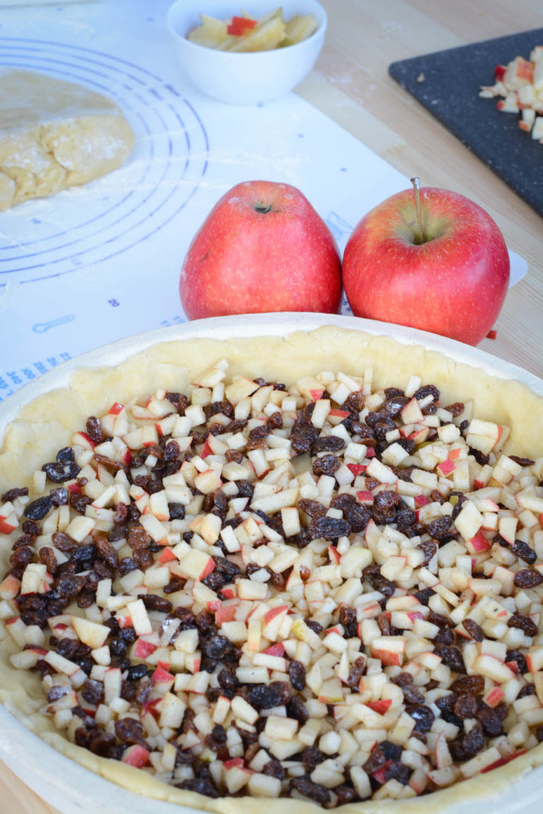 Zubereitung Apfelkuchen in der Tarteform