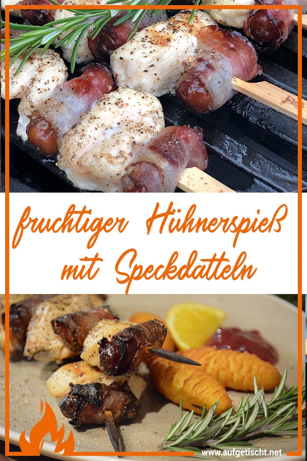 Fruchtiger Hühnerspieß vom Gasgrill - hühnerspieß mit datteln 1 - 12