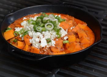 Schnelle Süßkartoffelpfanne mit Feta aus der Feuerpfanne - DSC 5142 - 8