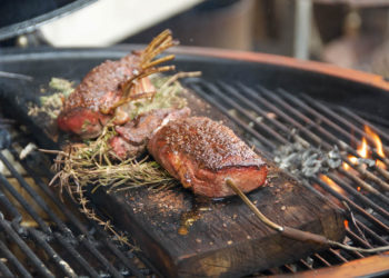 Grillthermometer auch bei zartem Wild im Einsatz