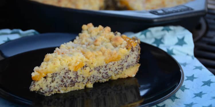Mohn Pudding Crumble vom Grill