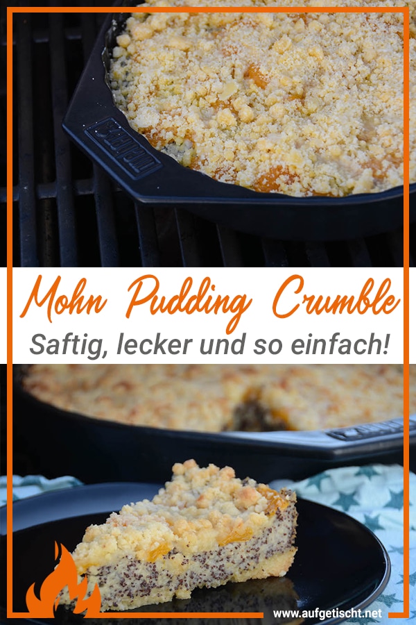 Mohn Pudding Crumble Rezept auf Pinterest pinnen