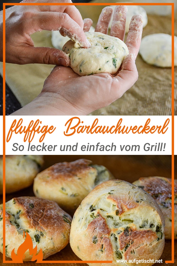 Fluffige Bärlauchweckerl vom Grill auf Pinterest pinnen