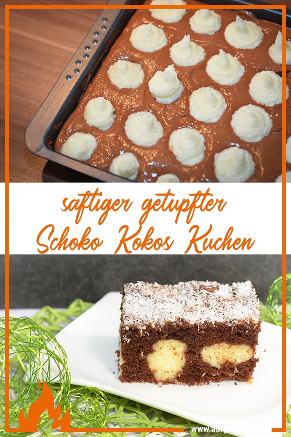 saftiger Schoko Kokoskuchen auf Pinterest pinnen