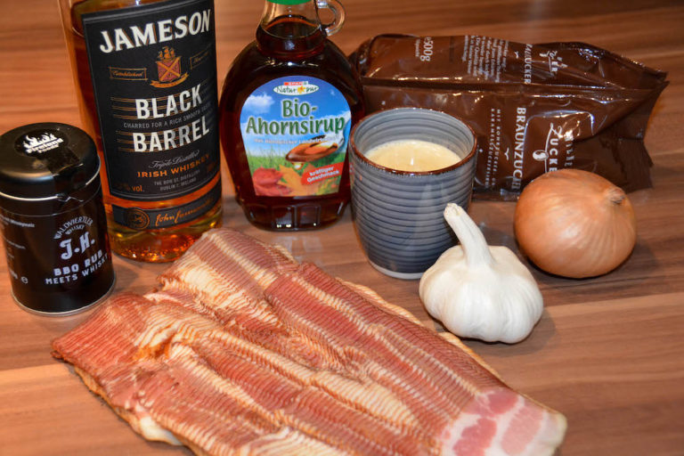 Coffee Whisky Bacon Jam in der Zubereitung