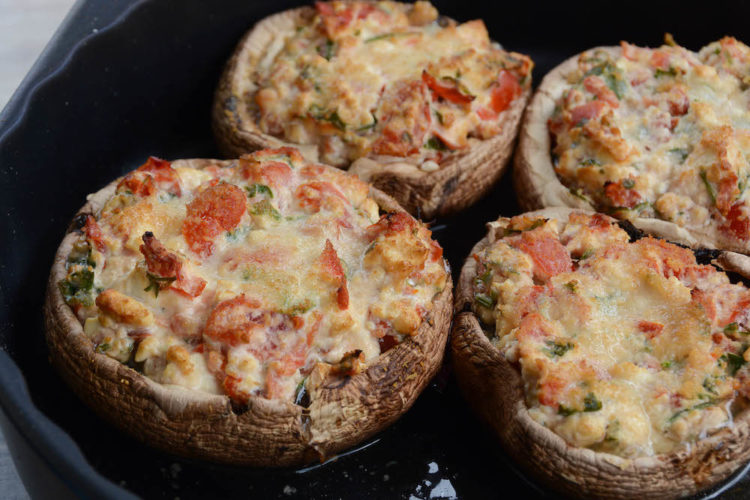 Gefüllte Portobello Pilze vom Grill - Aufgetischt.net