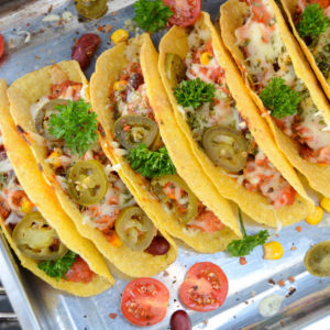 Tacos mit Chili con Carne vom Grill