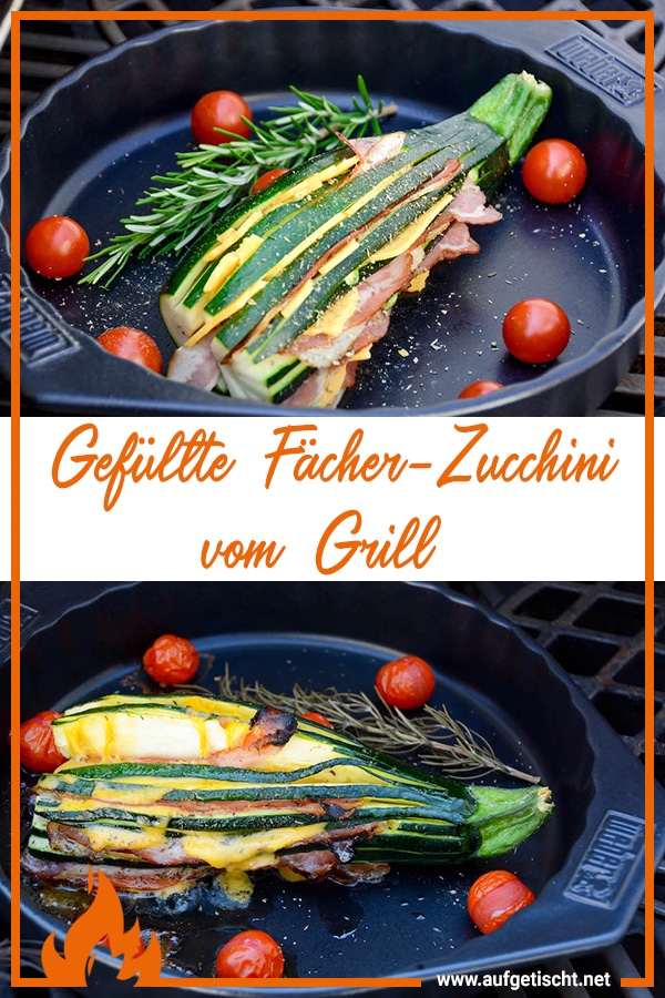 Gefüllte Fächerzucchini vom Grill - die perfekte Grillbeilage