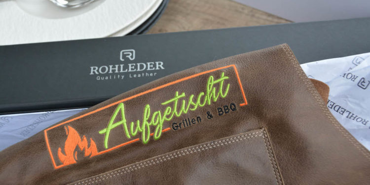 Unsere Lederschürzen - Hochwertige Grillschürzen im Einsatz - ledergrillschuerzen 07 - 1 Grillschürzen aus Leder - unsere hochwertigen Lederschürzen