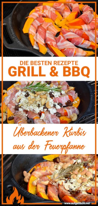 Überbackener Kürbis aus der Feuerpfanne - Aufgetischt.net