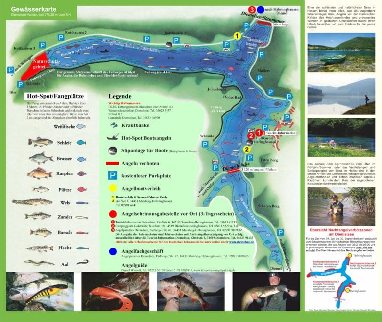 Gewässerkarte Diemelsee