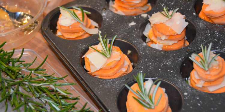 Süßkartoffel Türmchen als leckere Beilage