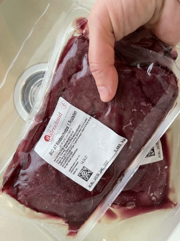 Fleisch richtig auftauen - Die Wasserbad Methode