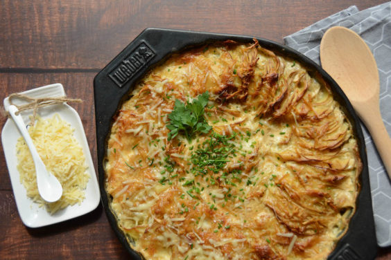 Rauchiges Kartoffelgratin aus dem Smoker