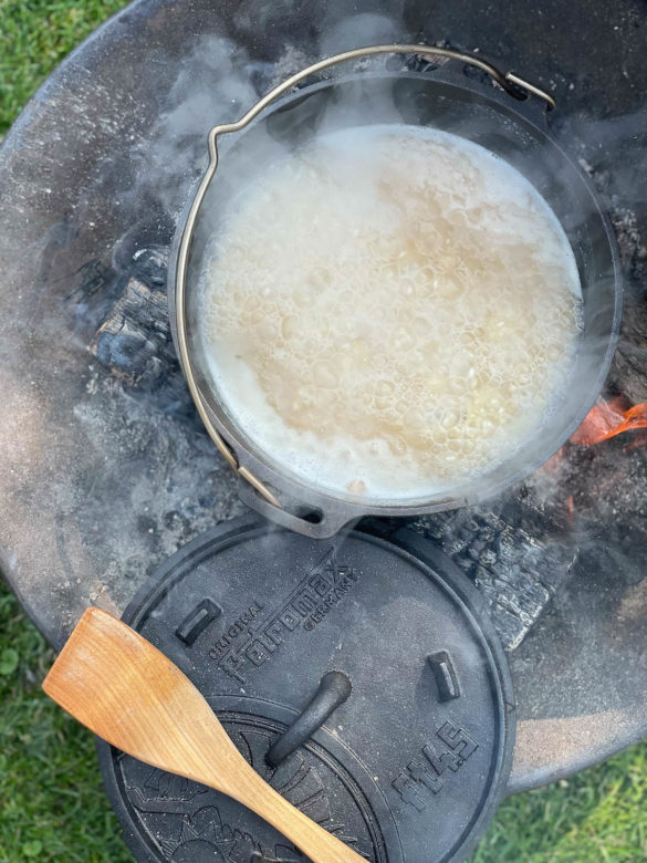 Risotto mit Pilzen aus dem Dutch Oven