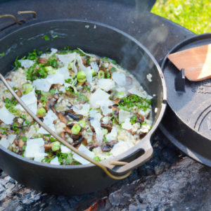 Pilzrisotto aus dem Dutch Oven - Risotto Rezept mit Pilzen