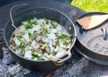 Pilzrisotto aus dem Dutch Oven - Risotto Rezept mit Pilzen