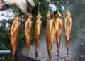 Forelle aromatisch Grillen und Räuchern  - forelle raeuchern - 30 Forelle am Räucherhaken garen
