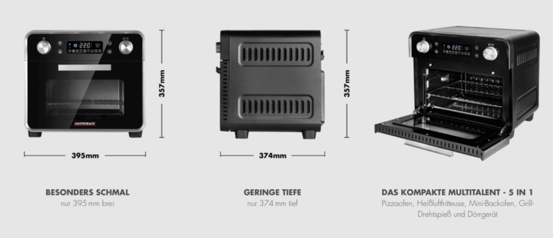 Gastroback Backofen Design Air Fry & Pizza