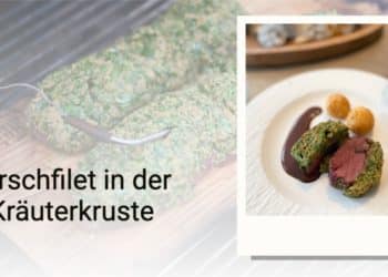 Hirschfilet mit Kräuterkruste und Schokosauce