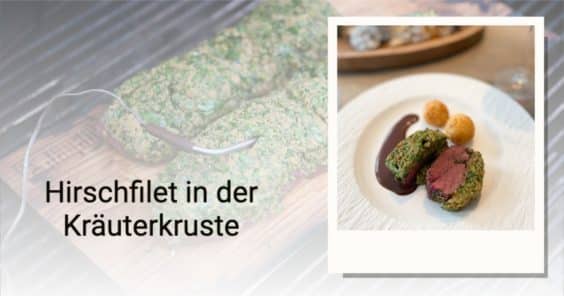 Hirschfilet mit Kräuterkruste und Schokosauce - Hirschfilet in der Kraeuterkruste 2 - 4